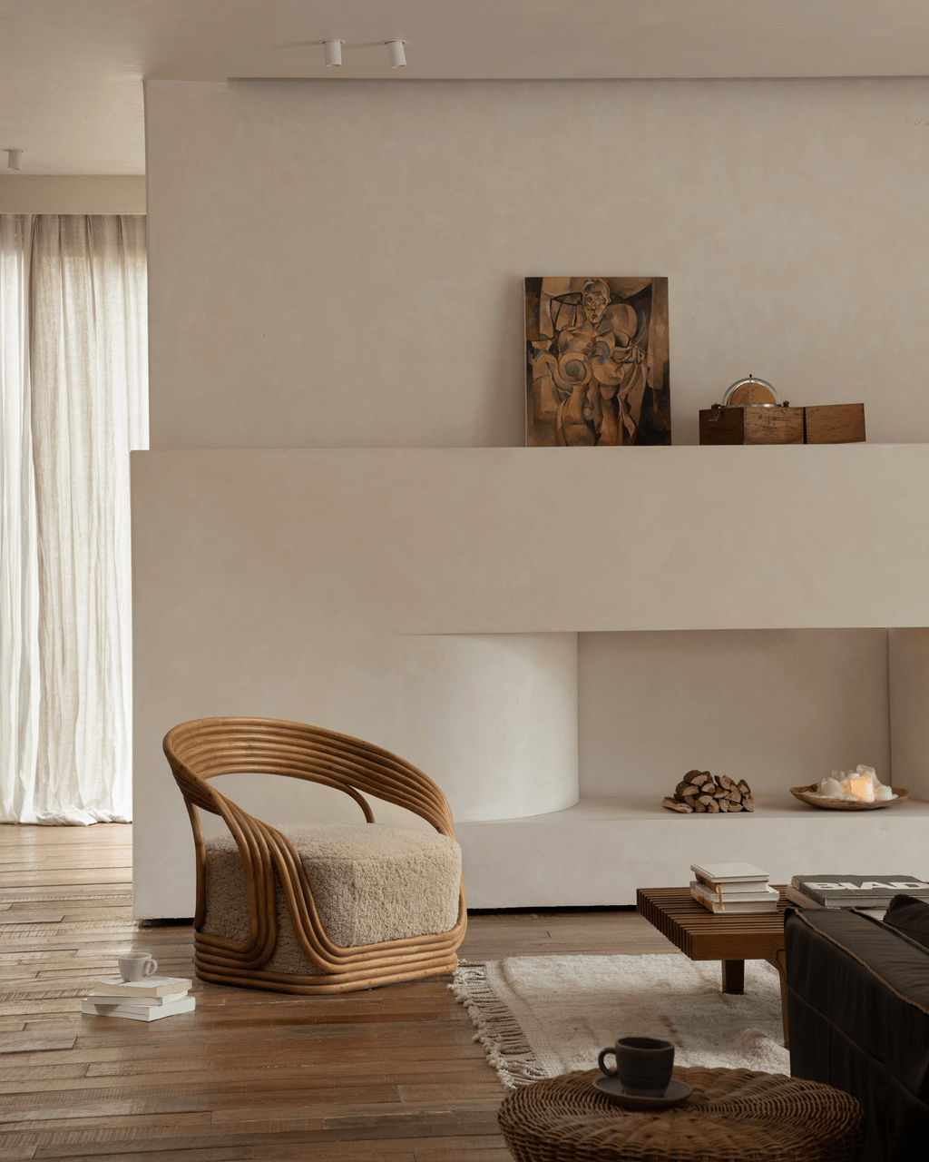 Fauteuil lounge en rotin Undina