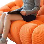 Canapé à bulles moderne 98,43 pouces en forme de nid d'abeille 3D