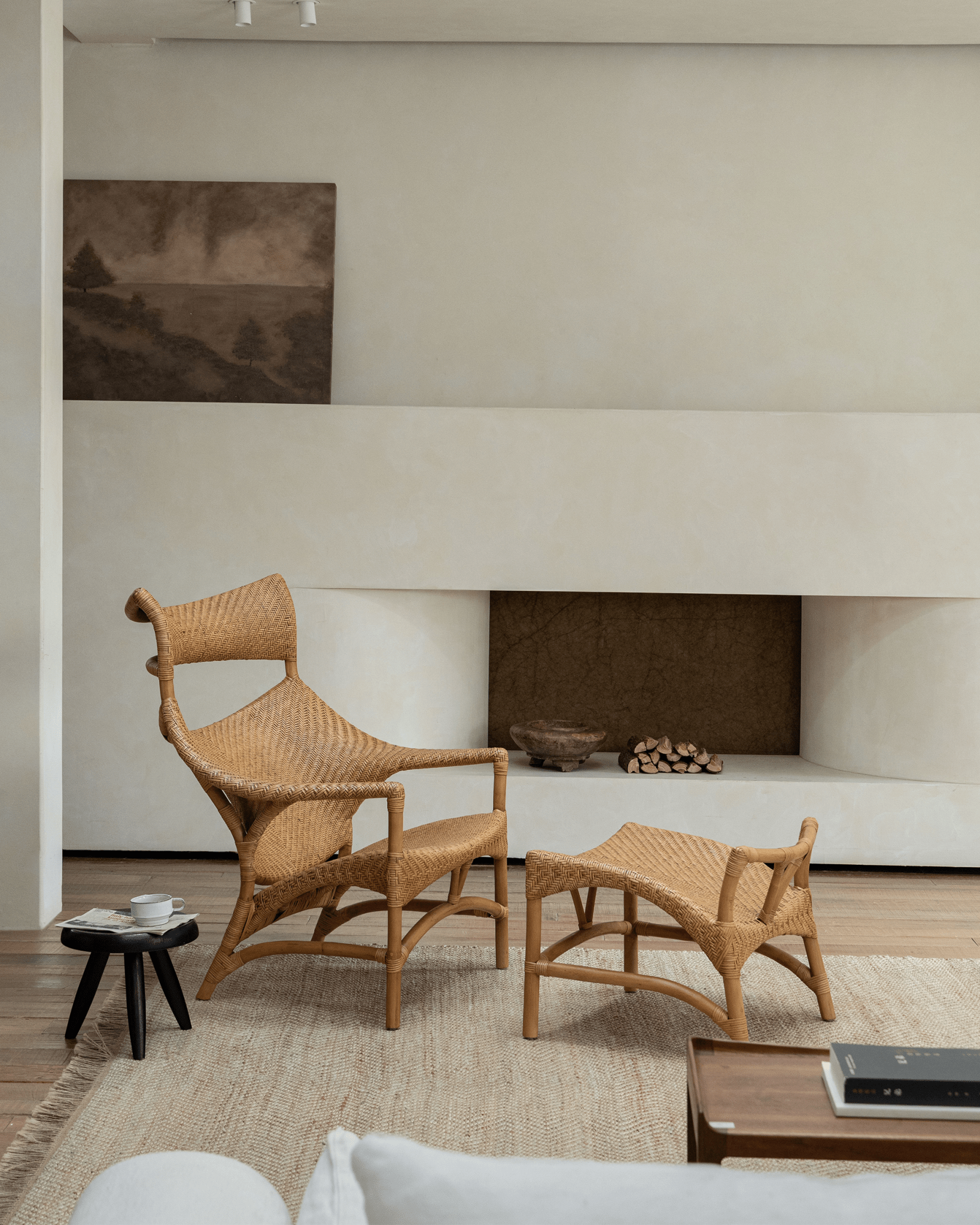 Fauteuil lounge Batman en rotin