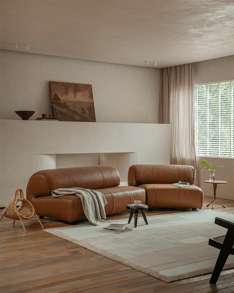 Canapé en cuir Nappa Wave