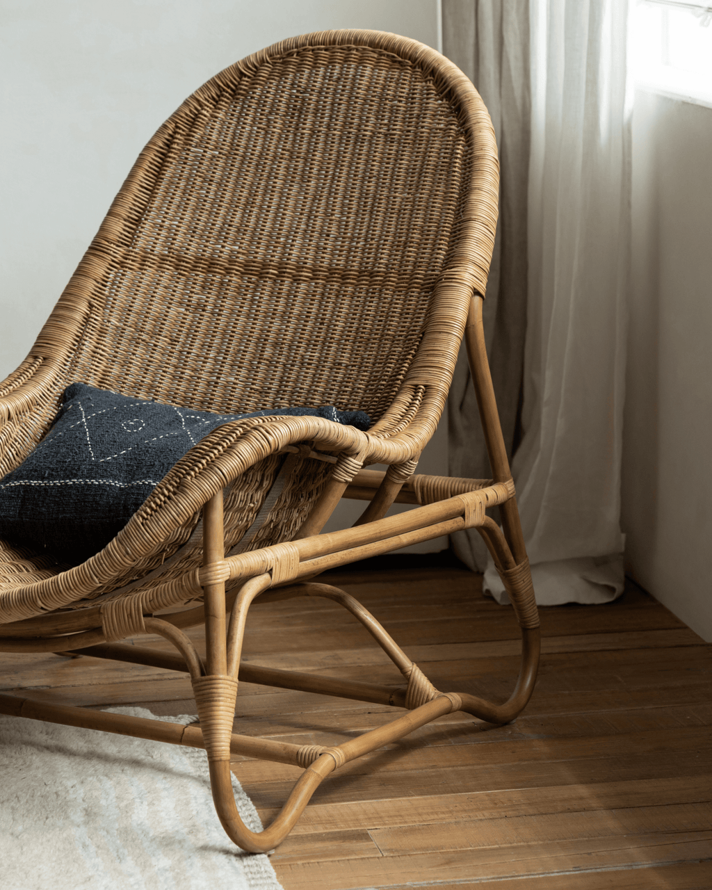 Fauteuil lounge en rotin Buffier
