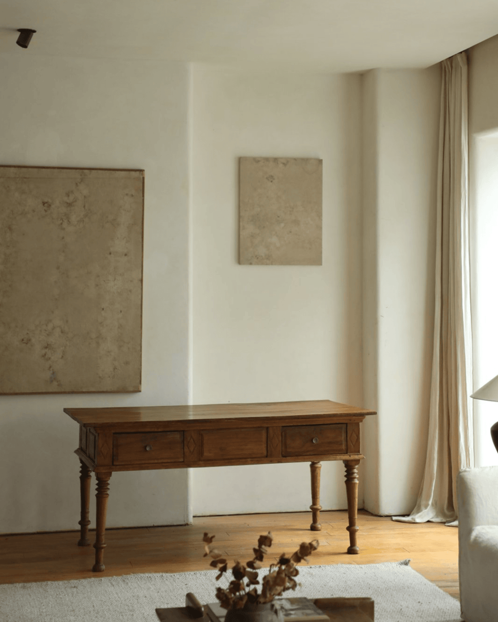 Tables vintage indonésiennes en bois de teck