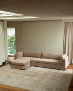 Canapé d'angle à jupe