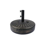 Parasol de patio Lopes de 9 pieds avec base en finition bronze et support de poids inclus