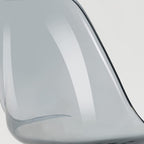 Chaise de bureau pivotante en acrylique à hauteur réglable sans accoudoirs