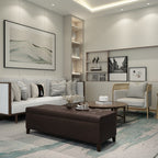 Banc ottoman de rangement en cuir reconstitué Adeco 50