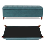 Banc ottoman de rangement en cuir reconstitué Adeco 50