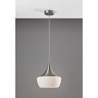 Lampe suspendue Eliza noire ou acier Adesso
