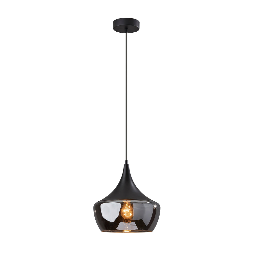 Lampe suspendue Eliza noire ou acier Adesso