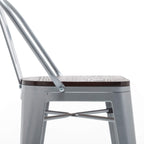 Tabourets de bar de ferme Andeworld, ensemble de 4 tabourets de bar à hauteur de comptoir - Ensemble de 4