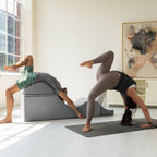 Chaise longue convertible Avana Kami / Yoga et massage - Ottomane 2 en 1 avec fauteuil de yoga pliable dissimulé, microvelours - N/A