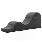 Chaise longue convertible Avana Kami / Yoga et massage - Ottomane 2 en 1 avec fauteuil de yoga pliable dissimulé, microvelours - N/A