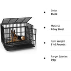 Cage pour chien Bossin 48/38 pouces, robuste et indestructible, cage anti-évasion avec roues verrouillables