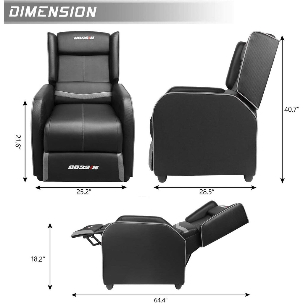 Canapé inclinable ergonomique en cuir PU BOSSIN pour salon