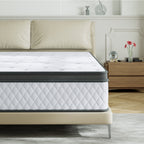 Matelas hybride ferme en mousse à mémoire de forme SweDrea de 12 po avec CertiPUR-US et Oeko-TEX, doté de ressorts renforcés.