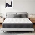 Matelas à ressorts SweDrea 12 po mi-ferme pour soulager les maux de dos et rafraîchir, certifié CertiPUR-US, SGS et OEKO-TEX.