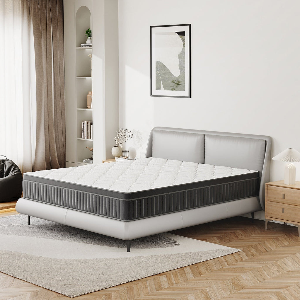 Matelas à ressorts SweDrea 12 po mi-ferme pour soulager les maux de dos et rafraîchir, certifié CertiPUR-US, SGS et OEKO-TEX.