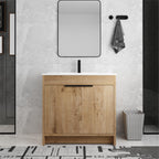 Beingnext Meuble-lavabo 24/30/36 avec porte à fermeture douce et étagère réglable