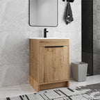Beingnext Meuble-lavabo 24/30/36 avec porte à fermeture douce et étagère réglable