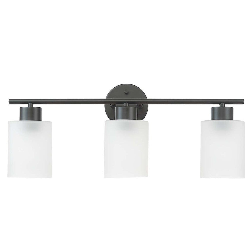 Bellevue Lydia 3 lumières 23 large lampe de salle de bain avec verre givré