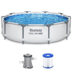 Piscine extérieure hors sol ronde Bestway Steel Pro MAX 10'x30 avec pompe - 10 pi x 30 po