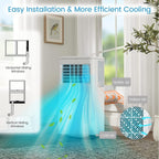 Climatiseurs portables Bossin 8 000 BTU (Ashrae), 5 000 BTU (SACC) 3 en 1 avec télécommande, refroidisseur d'air portable pour pièce silencieuse - 880 V