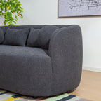 Causeuse 2 places rembourrée KINWELL Boucle avec oreillers