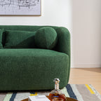 Causeuse 2 places rembourrée KINWELL Boucle avec oreillers