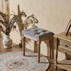 Tabouret de pied et tabouret de coiffeuse rembourrés vintage français CO-Z