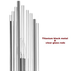 Applique murale moderne en métal Cabrera avec de belles tiges en verre transparent pour salle de bain, lot de 2