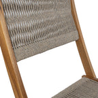 Ensemble bistrot d'extérieur pliant 3 pièces en bois d'acacia Cadiz Modern Coastal, par JONATHAN Y