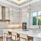 Lustre suspendu style lanterne à bougie pour escalier ou îlot de cuisine - N/A