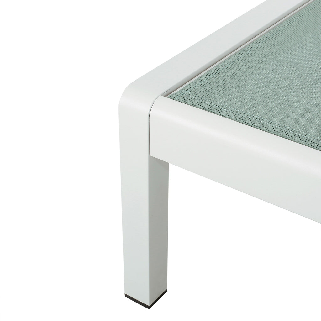 Chaise longue d'extérieur en aluminium Cape Coral (lot de 2) par Christopher Knight Home - 77,56 po x 25,20 po x 11,80 po