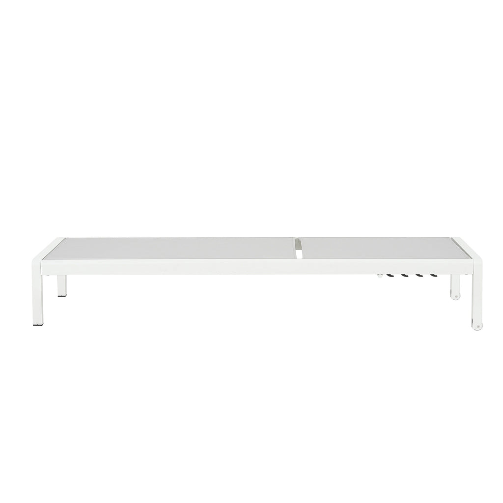 Chaise longue d'extérieur en aluminium Cape Coral (lot de 2) par Christopher Knight Home - 77,56 po x 25,20 po x 11,80 po