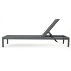 Chaise longue d'extérieur en aluminium Cape Coral (lot de 2) par Christopher Knight Home - 77,56 po x 25,20 po x 11,80 po