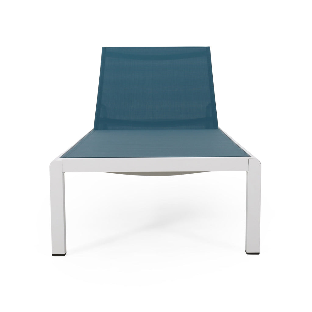 Chaise longue d'extérieur en aluminium Cape Coral (lot de 2) par Christopher Knight Home - 77,56 po x 25,20 po x 11,80 po