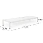 Chaise longue d'extérieur en aluminium Cape Coral (lot de 2) par Christopher Knight Home - 77,56 po x 25,20 po x 11,80 po