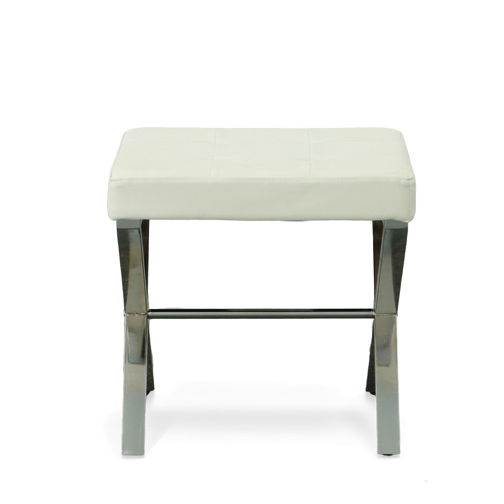 Banc de toilette Carolina Living Elisabetta - Blanc/Chrome