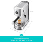 Machine à expresso professionnelle Casabrews 20 bars avec système de mousse de lait