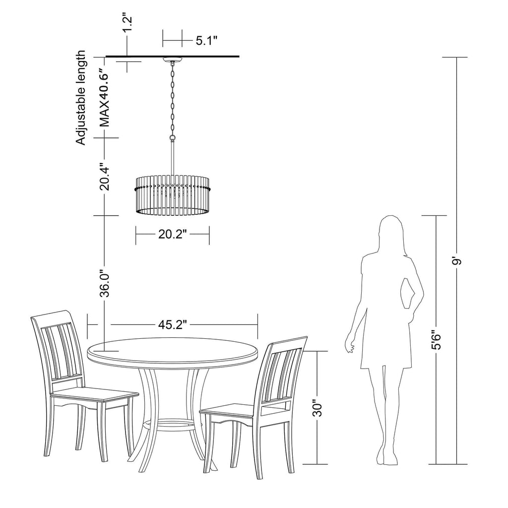 Lustre en cristal Casandra à 5 lumières