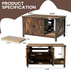 Enceinte de bac à litière pour chat, meuble de toilette en bois caché avec griffoir