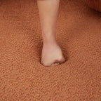 Fauteuil d'appoint en chenille, fauteuil rond avec base pivotante à 360 degrés et 3 coussins amovibles