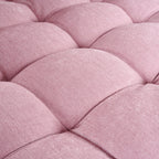 Canapé-lit en chenille, canapé-lit rembourré avec dossier capitonné et 2 coussins amovibles pour le salon