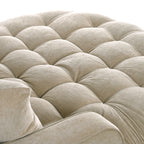 Canapé-lit en chenille, canapé-lit rembourré avec dossier capitonné et 2 coussins amovibles pour le salon