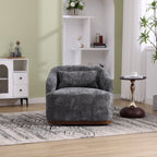 Fauteuil pivotant en chenille, canapé d'appoint confortable à 360 degrés pour salon, chambre et bureau avec coussin amovible