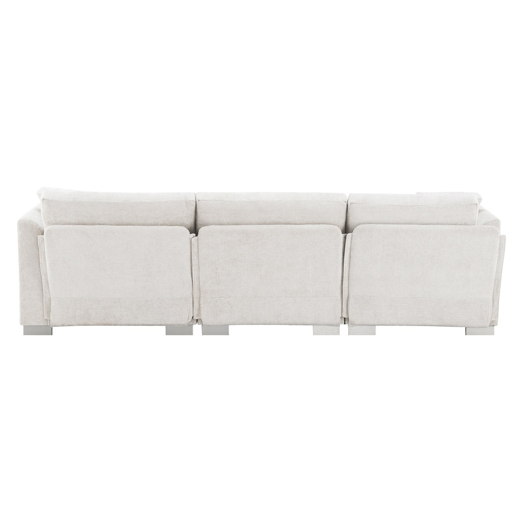 Canapé sectionnel Cloud, ensemble de canapés de luxe en forme de L avec 2 oreillers gratuits, mobilier d'intérieur 4 places en chenille avec méridienne surdimensionnée