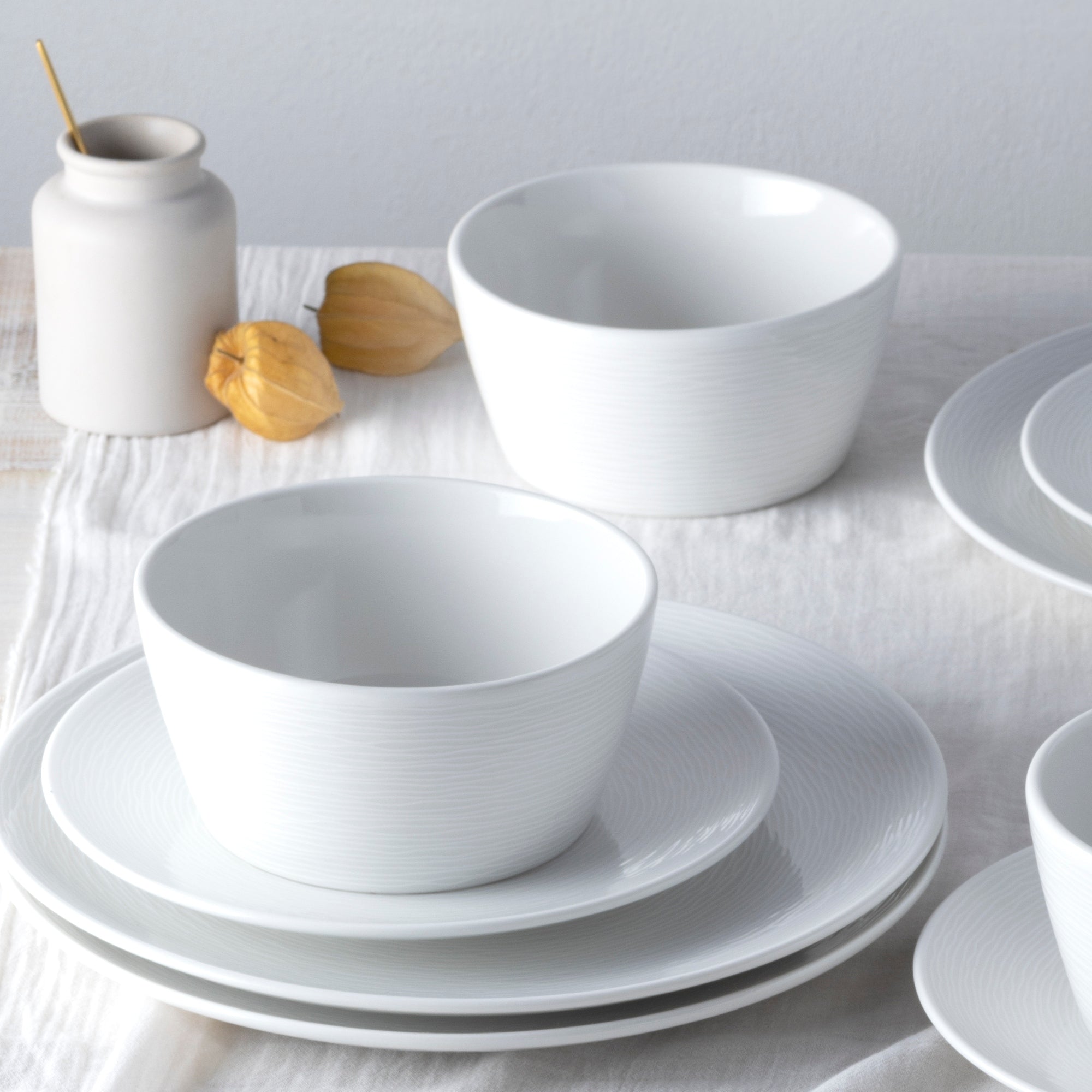 Service de table Noritake Colorscapes Swirl 12 pièces, coupe, service pour 4 personnes