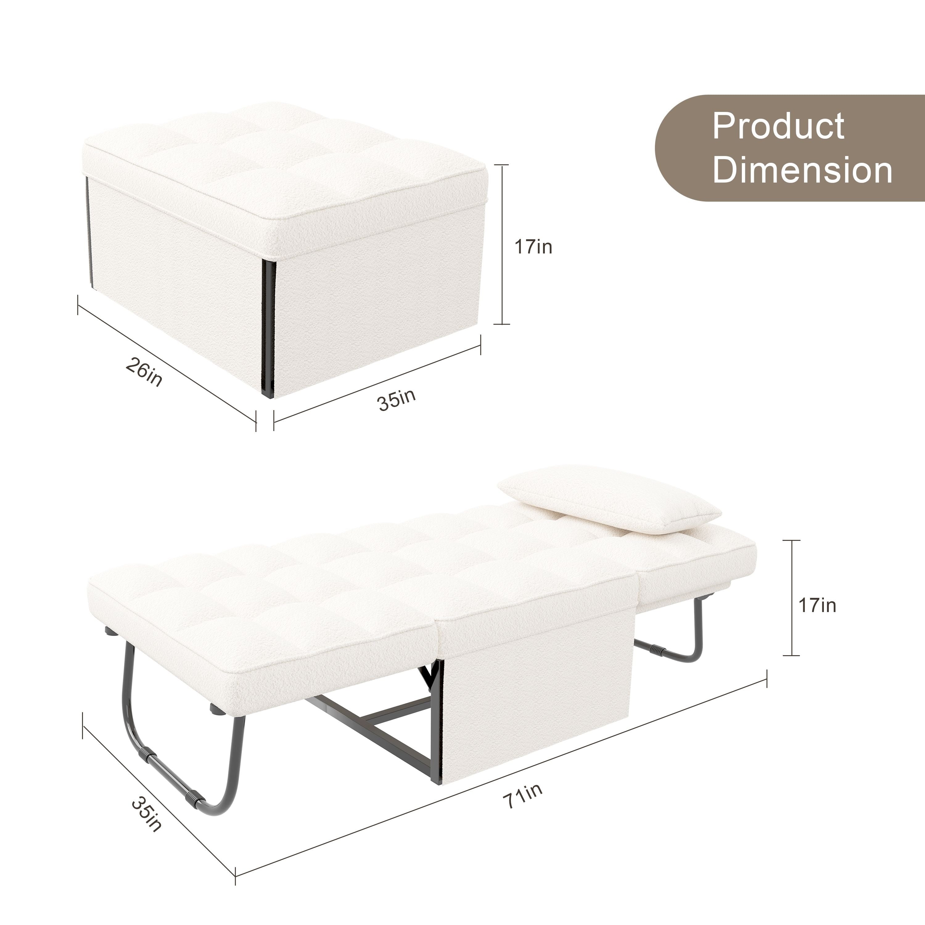 Canapé-lit convertible, canapé-lit, fauteuil inclinable, ottoman, pliable, pour salon