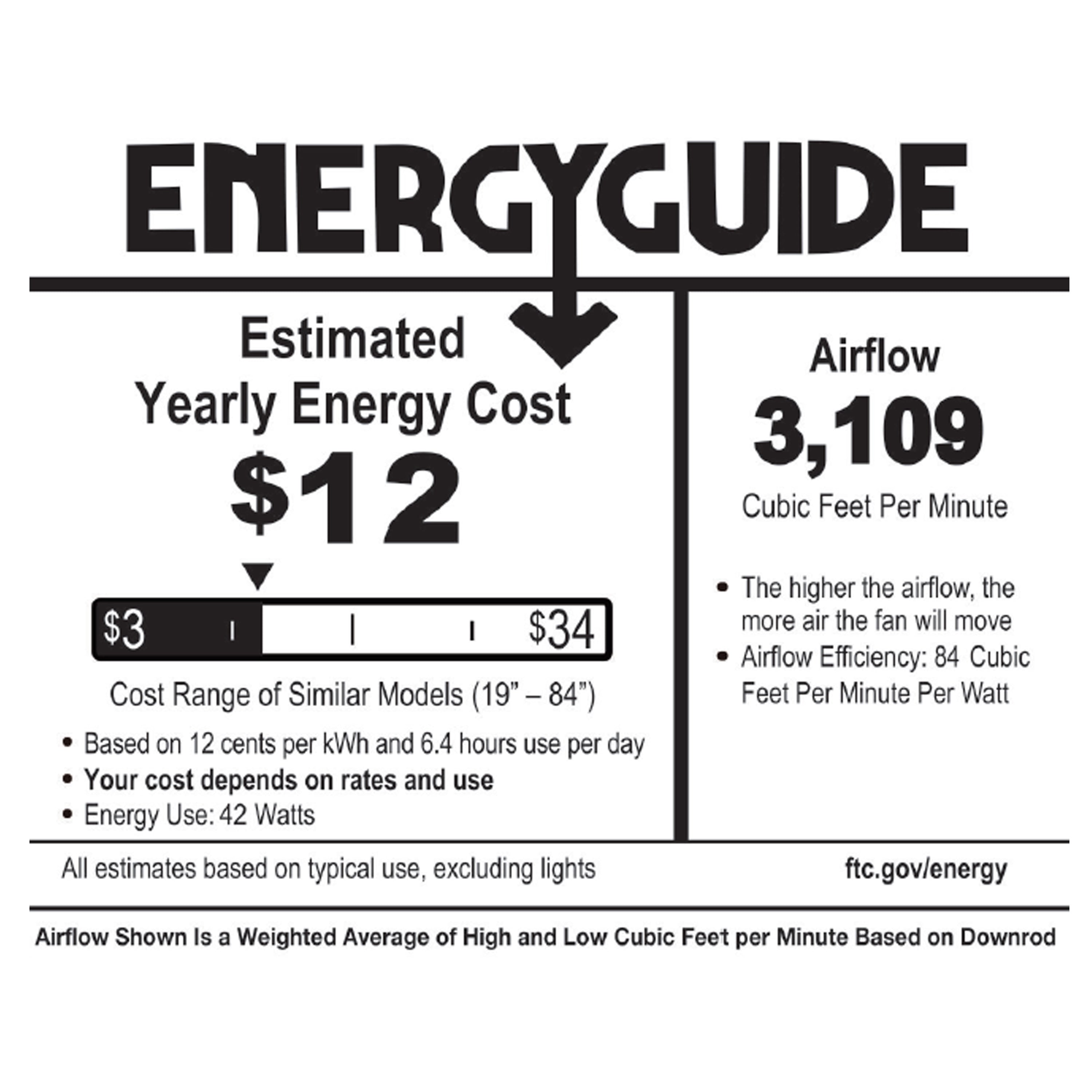 Ventilateur de plafond Magna Carta de style Tiffany Copper Grove Guasipati de 52 pouces - 52L x 52W x 16,5