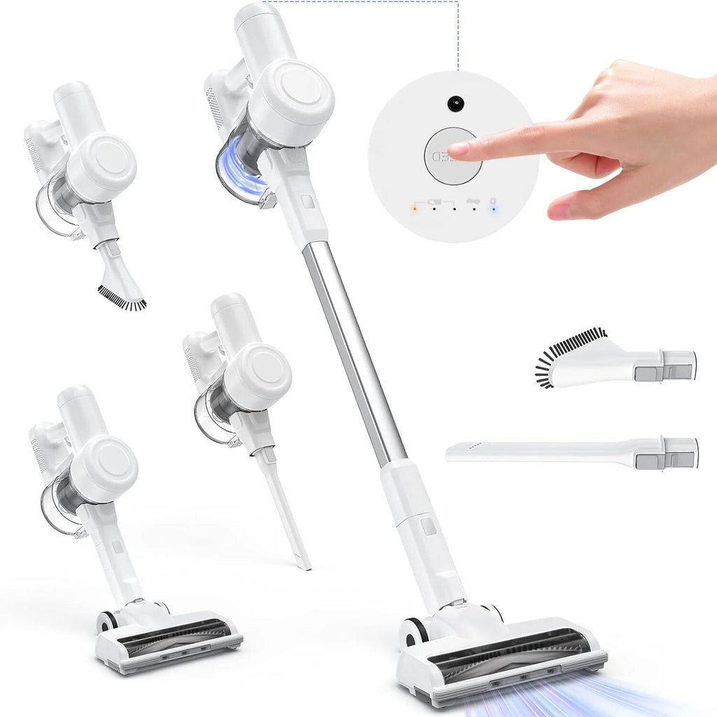 Aspirateur balai sans fil 3 en 1, léger pour tapis, sols durs, poils d'animaux et nettoyage de la maison